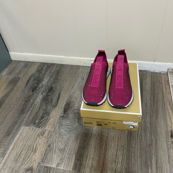 Michael Kors Women's Fuchsia Slip-On Sneakers - Picture 2 of 4